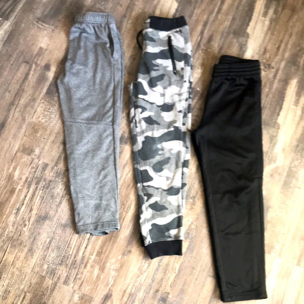 #8. Old Navy Athletic sweatpants. Gray, black and camouflage. All are sizes M.
